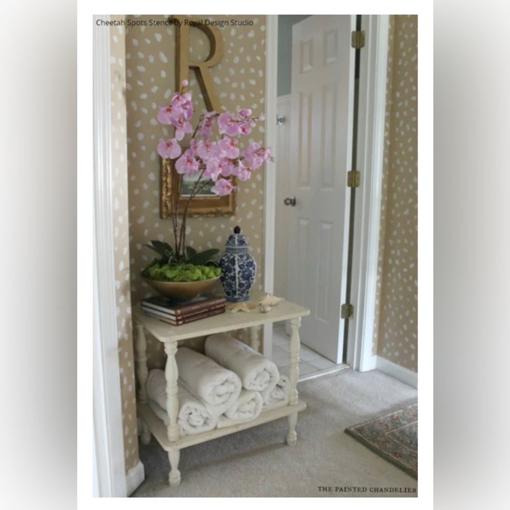 Royal Design Studio Cheetah Stencil for wall or fabric art - Picture 3 of 7